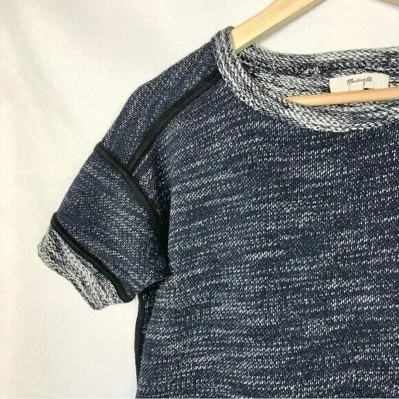 Madewell Blue Knit Textured Short Sleeve Mini Dress XS - Picture 3 of 3